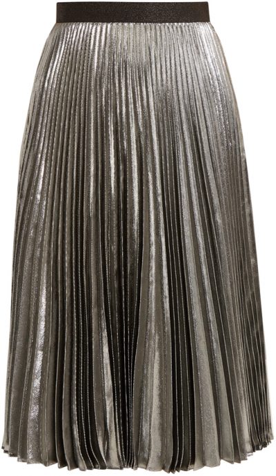 Pleated silk-blend lamé skirt – Art of Being Female