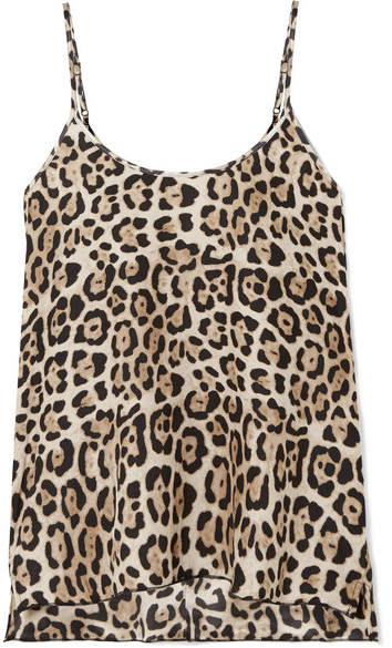 Leopard-print Silk-charmeuse Camisole – Leopard print – Art of Being Female